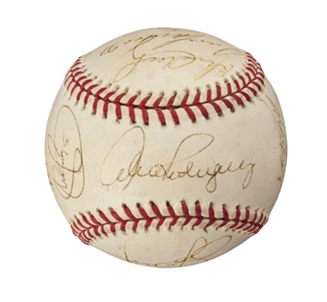 Multi-Signed “Big League HR Challenge” Baseball with Alex Rodriguez, Mark McGwire and Barry Bonds 